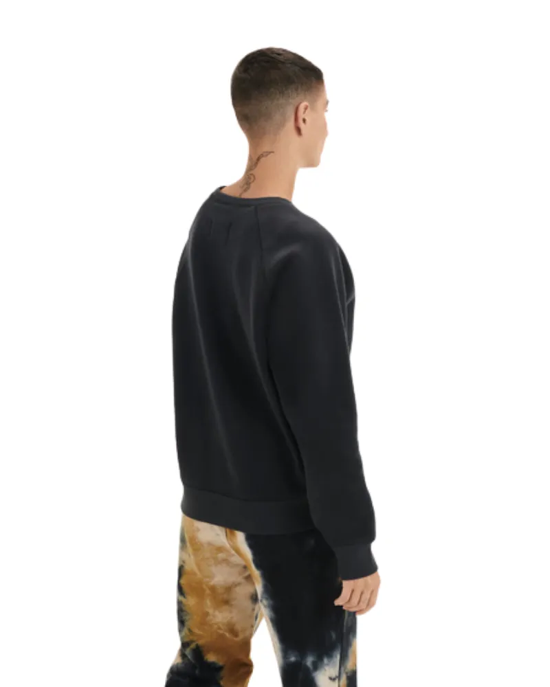 1123718 Black/Cream Madeline Fuzzy Logo Crewneck Sweater