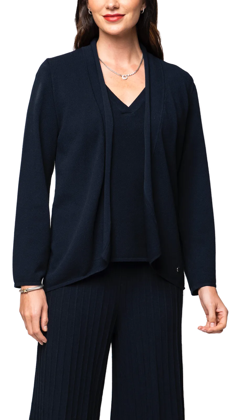 Amy Shawl Collar Cardigan - Dark Navy