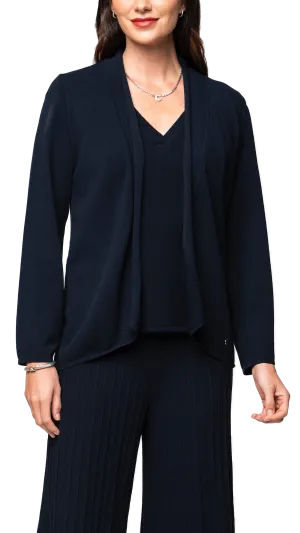 Amy Shawl Collar Cardigan - Dark Navy