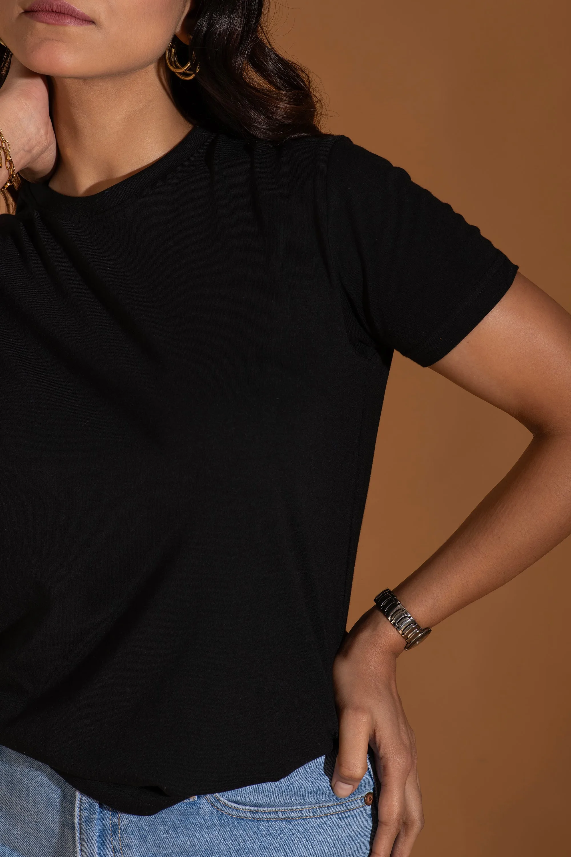 Bambians Midnight Black Everyday Bamboo Tee