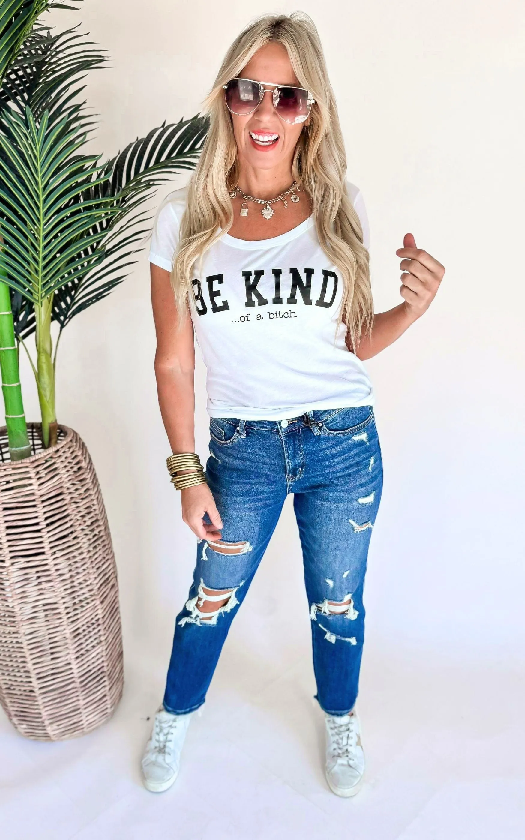 Be Kind of a Bitch Graphic T-shirt Snarky