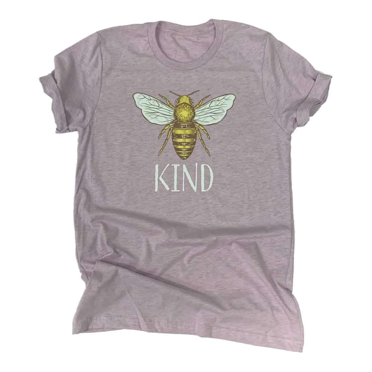 Bee Kind T-Shirt - Heather Prism Lilac