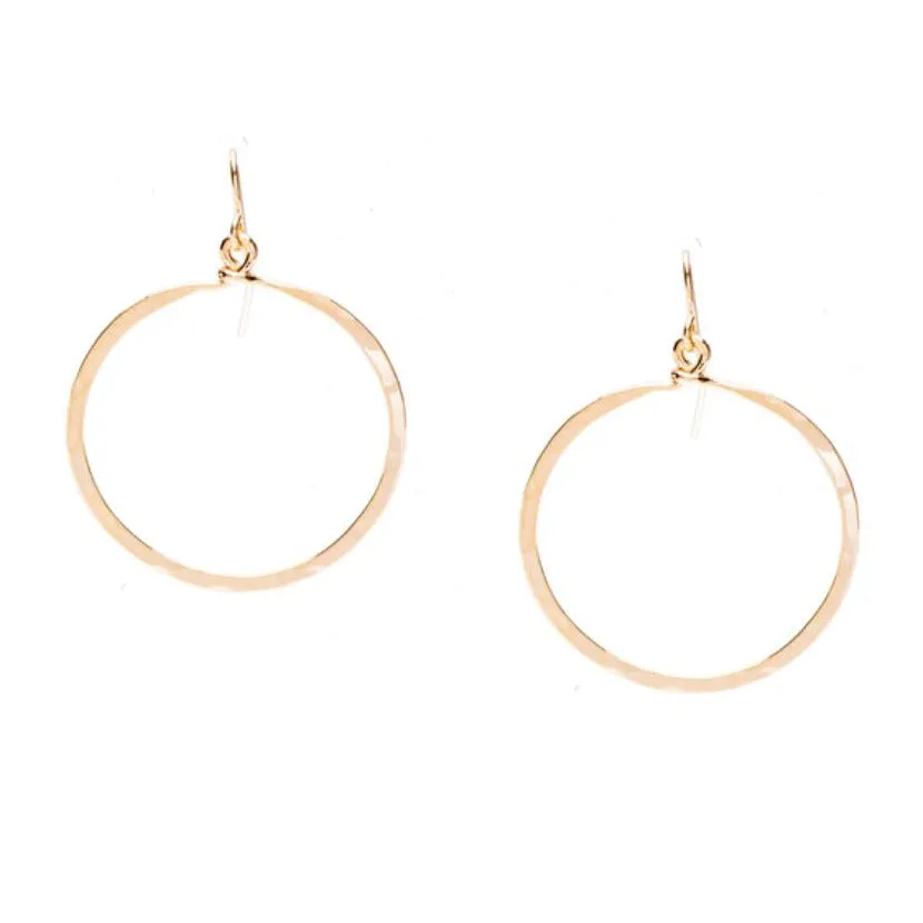 Bella New Hammered Gold Earrings