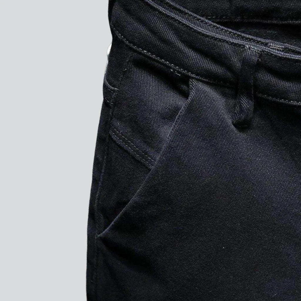 Black skinny stretchy men jeans