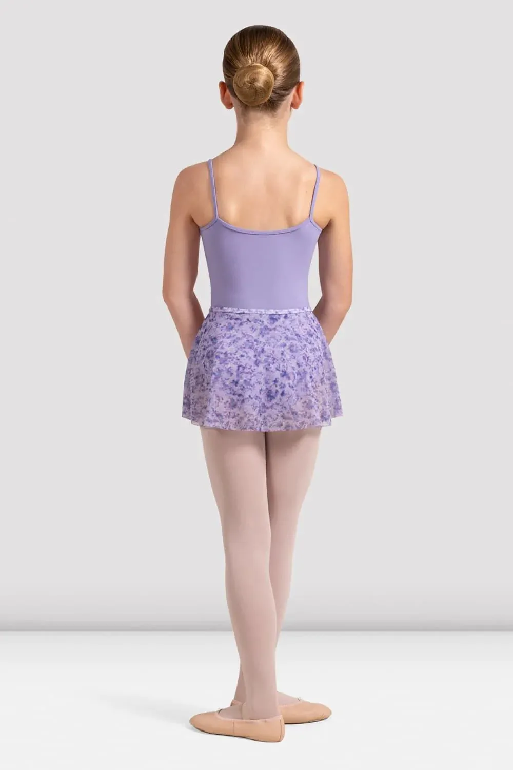 Bloch Floral Mesh Skirt -Childs - Lilac Haze