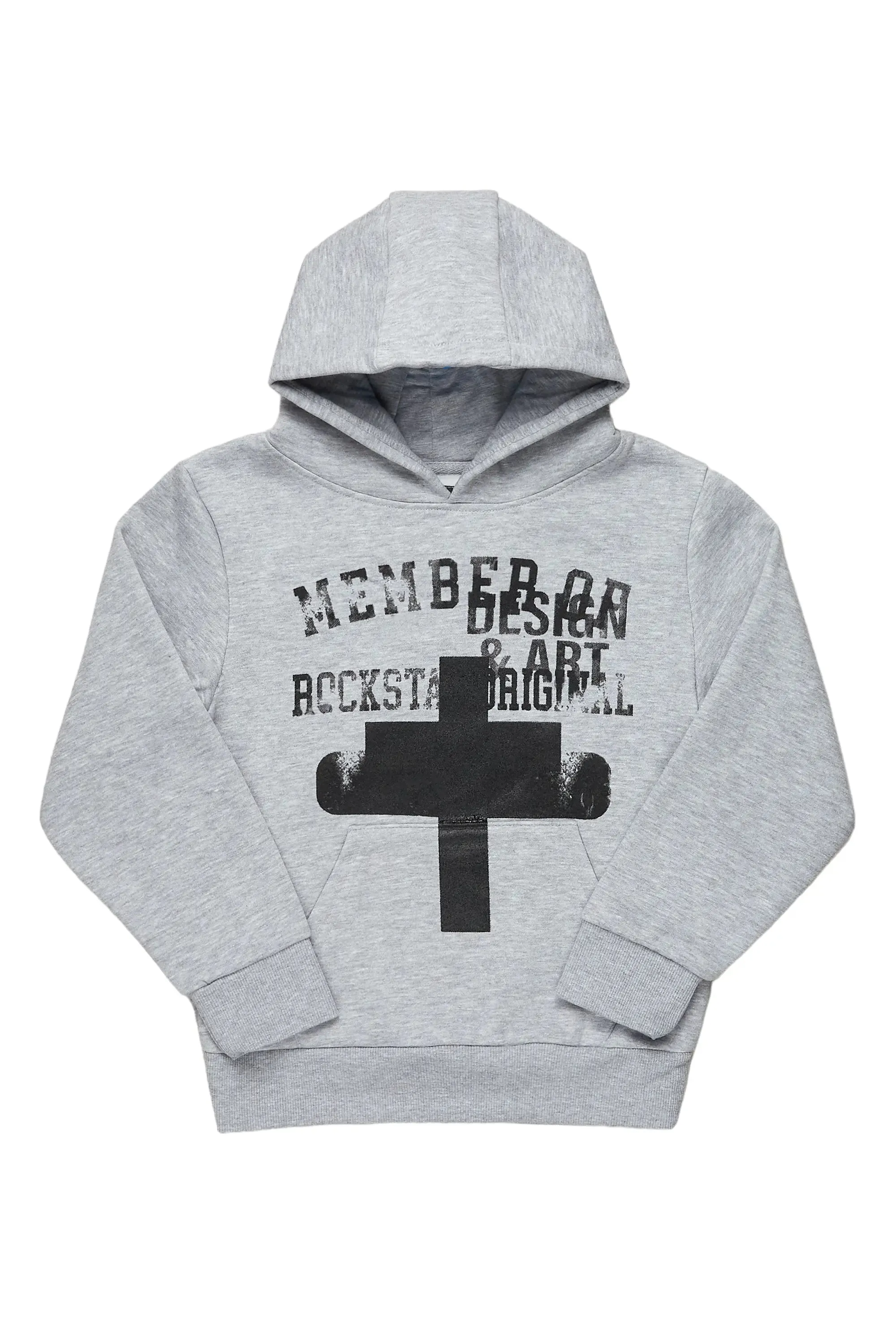 Boys Alaric Grey Graphic Hoodie