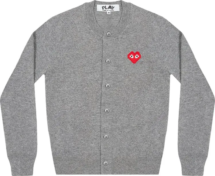 Cardigan Comme des Garçons PLAY Heart Cardigan 'Light Grey', gray