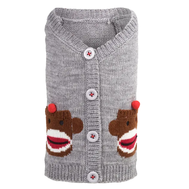 Cardigan Sweater | Sock Monkey