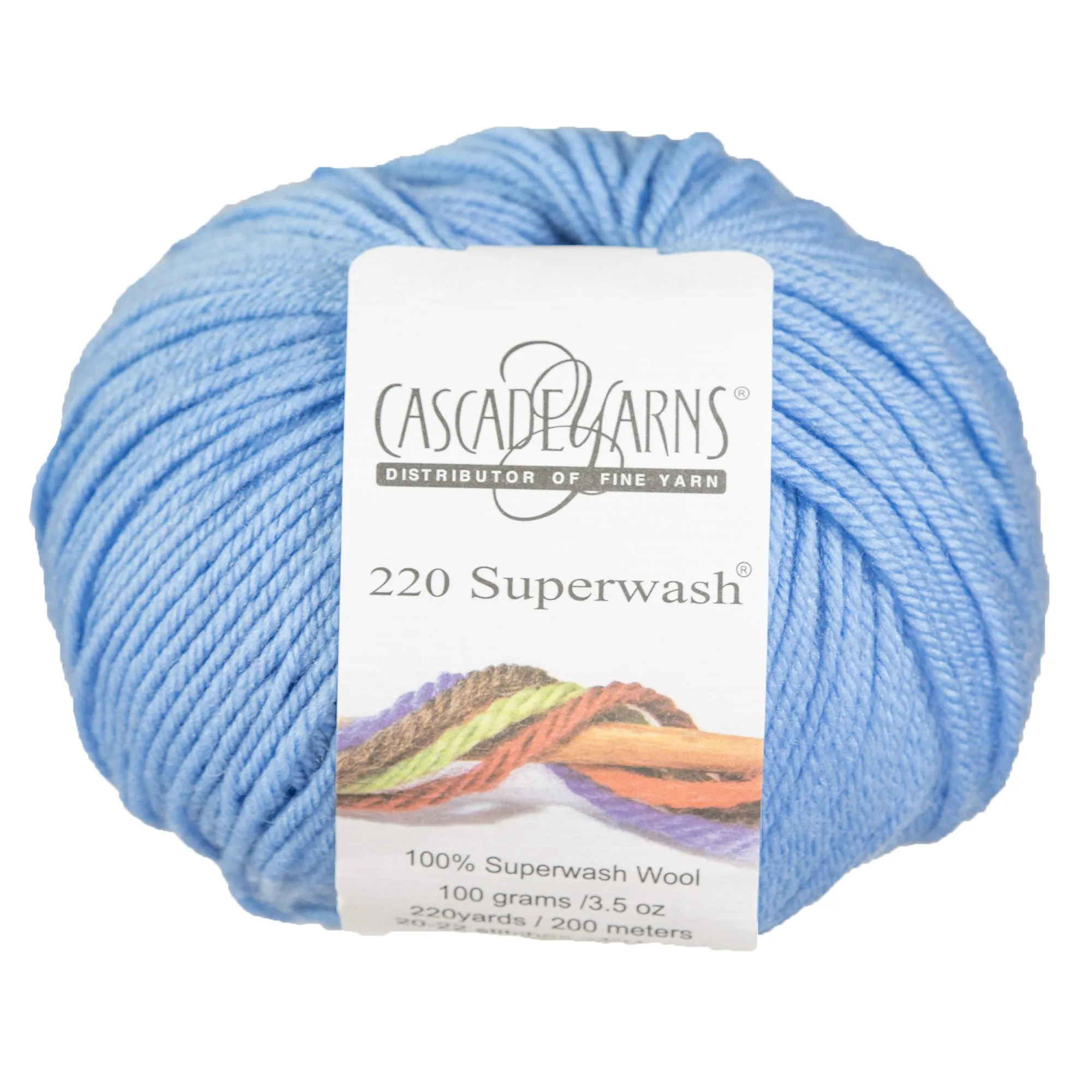 Cascade Yarns 220 Superwash Yarn - 0846 Blue