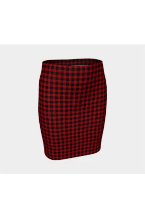 Checkered Chic Fitted Skirt