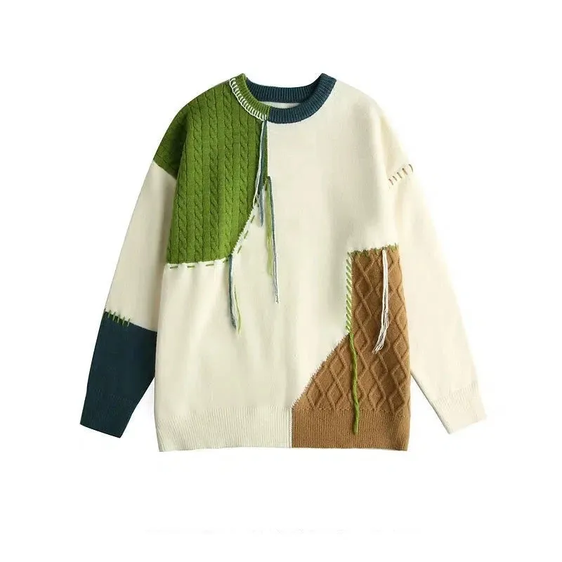 Color-blocked Stitching Sweaters