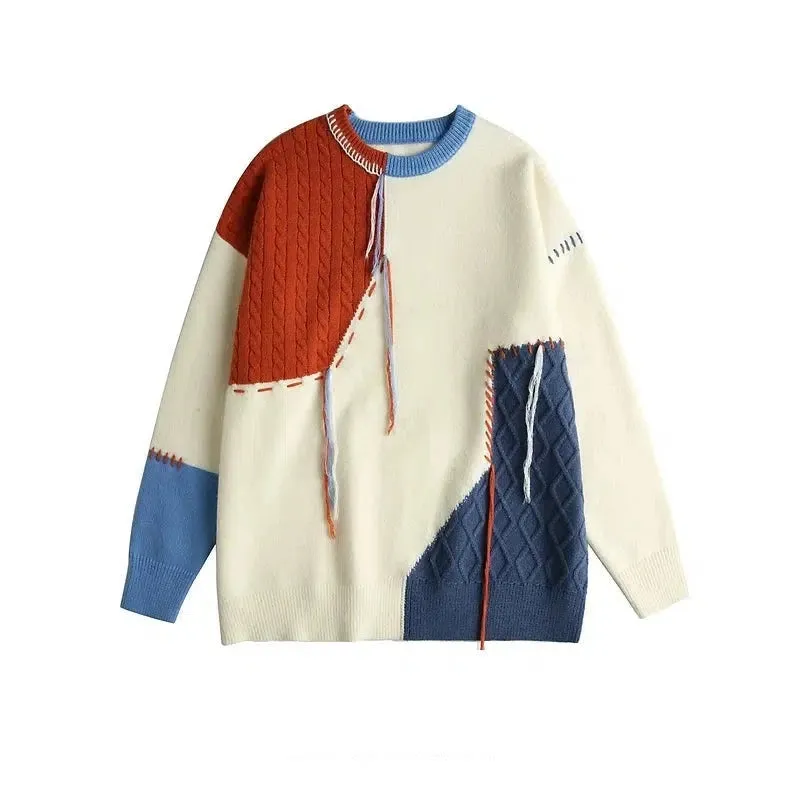 Color-blocked Stitching Sweaters