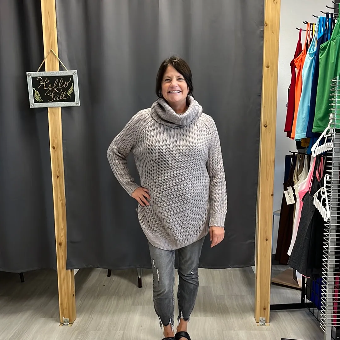 Cowl Neck Lightweight Sweater