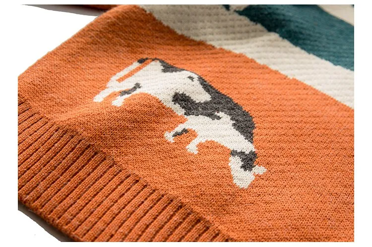 Cows Vintage Winter Knitted Sweater