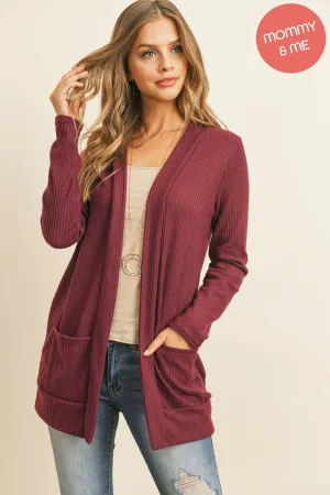 COZY WAFFLE POCKET CARDIGAN 1-2-2-1