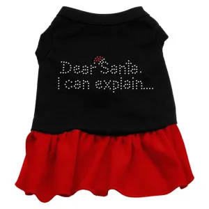 Dear Santa Rhinestone Dress Black with Red Lg (14)