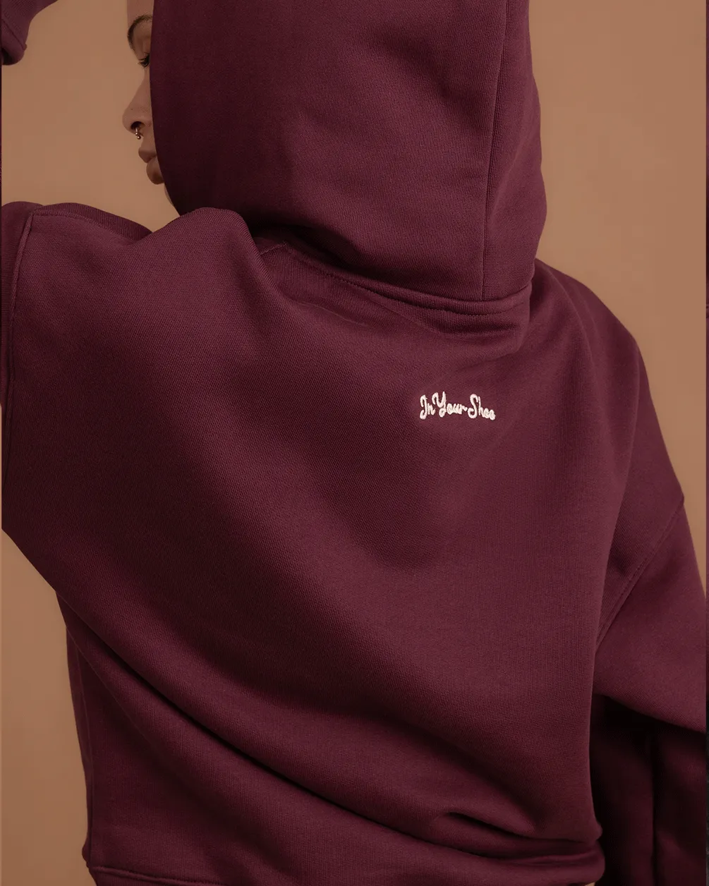 Deep Cherry Heavy Boxy Hoodie