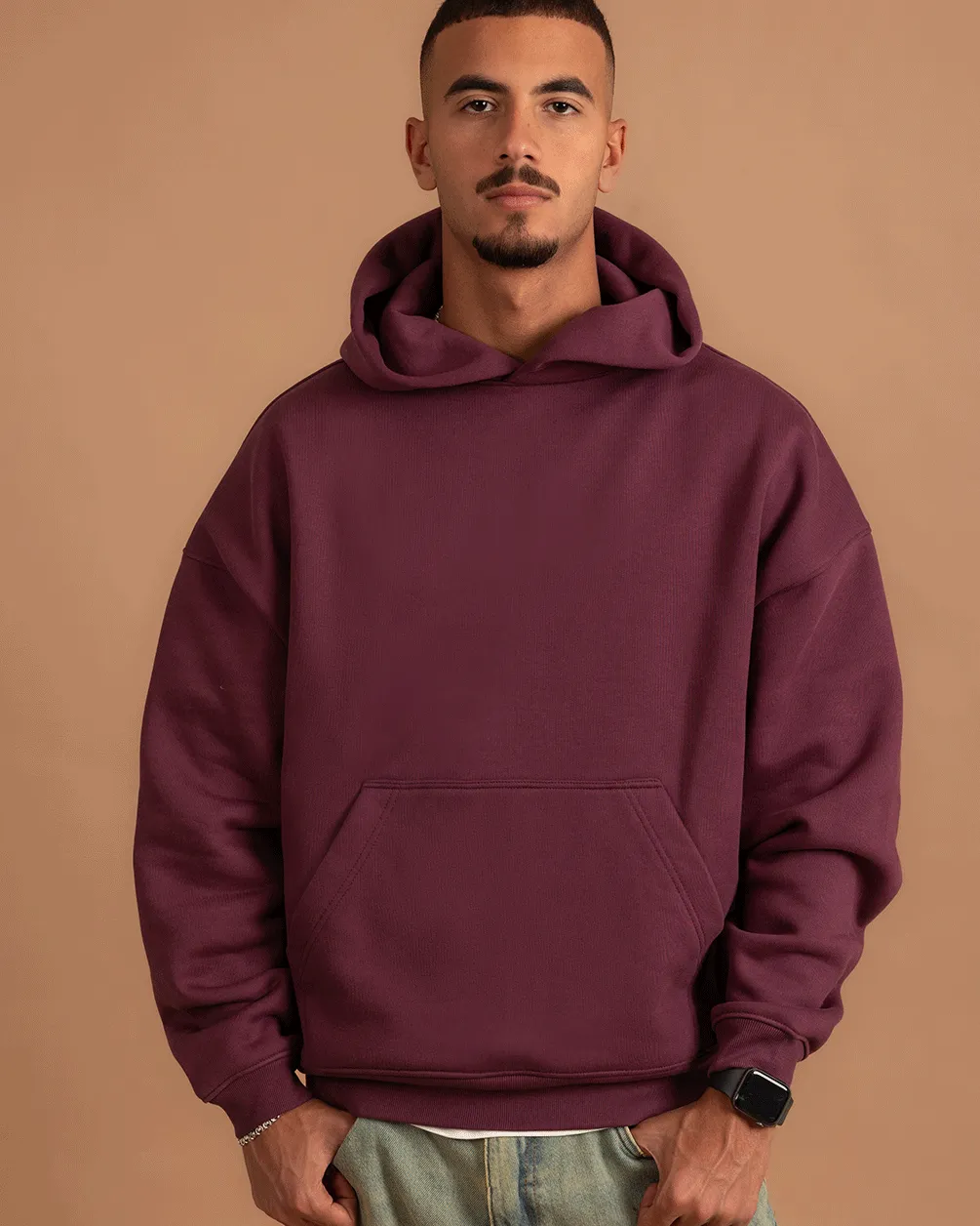 Deep Cherry Heavy Boxy Hoodie