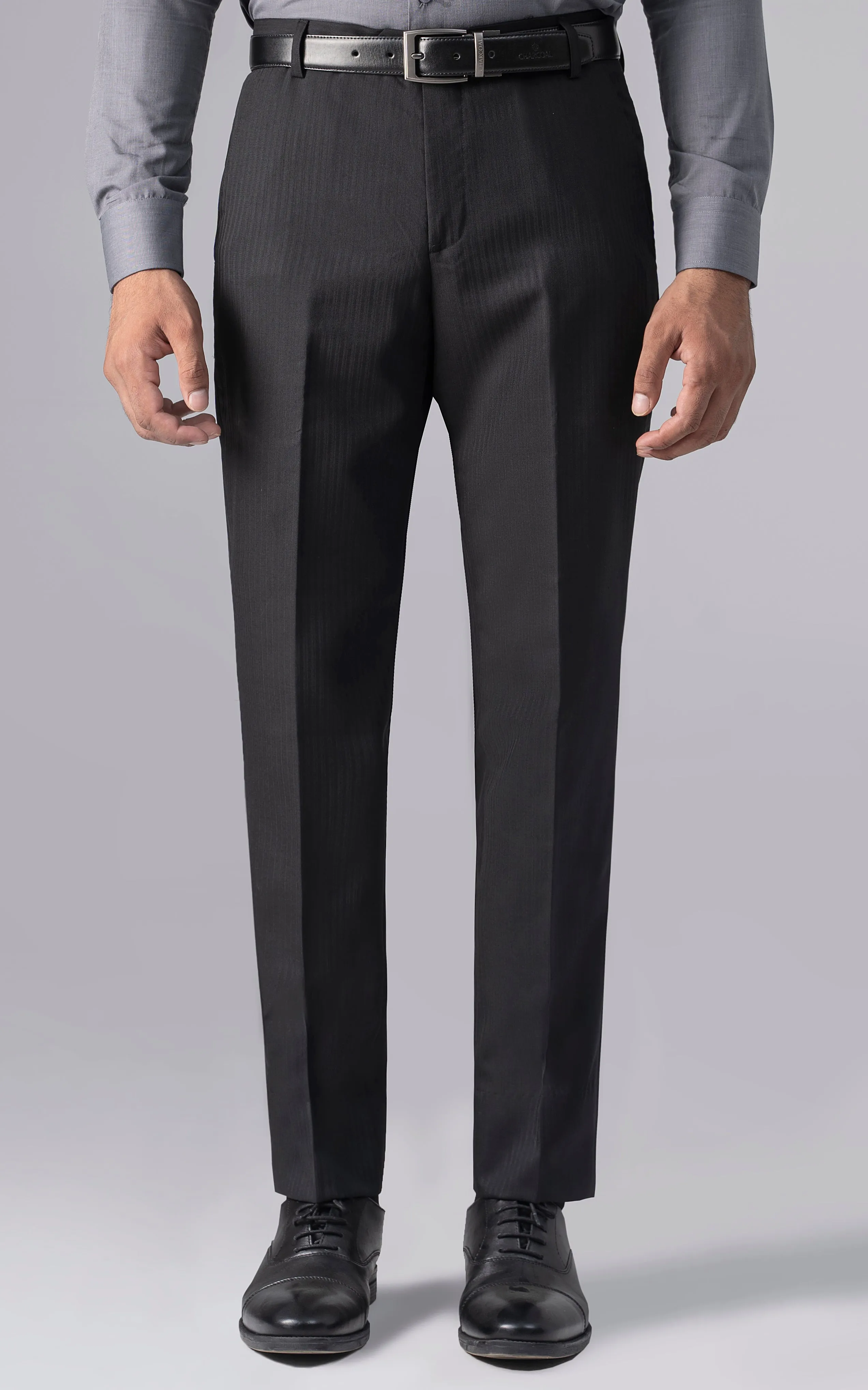 DRESS PANT  SLIM FIT BLACK TEXTURE