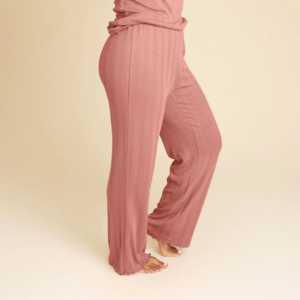 Dusty Rose Women's Pointelle Pants