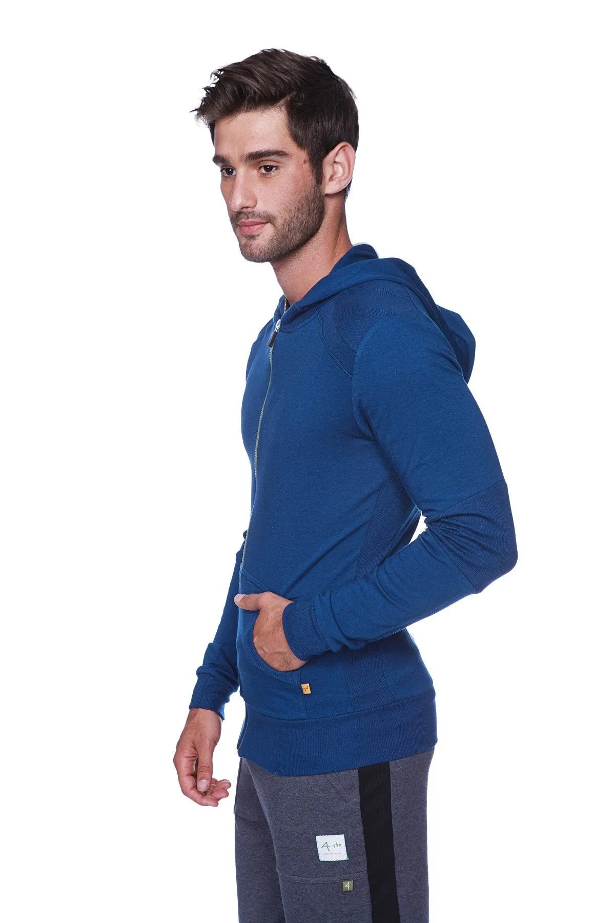 Edge Form-fit Crossover Yoga Track Performance Hoodie (Royal Blue)