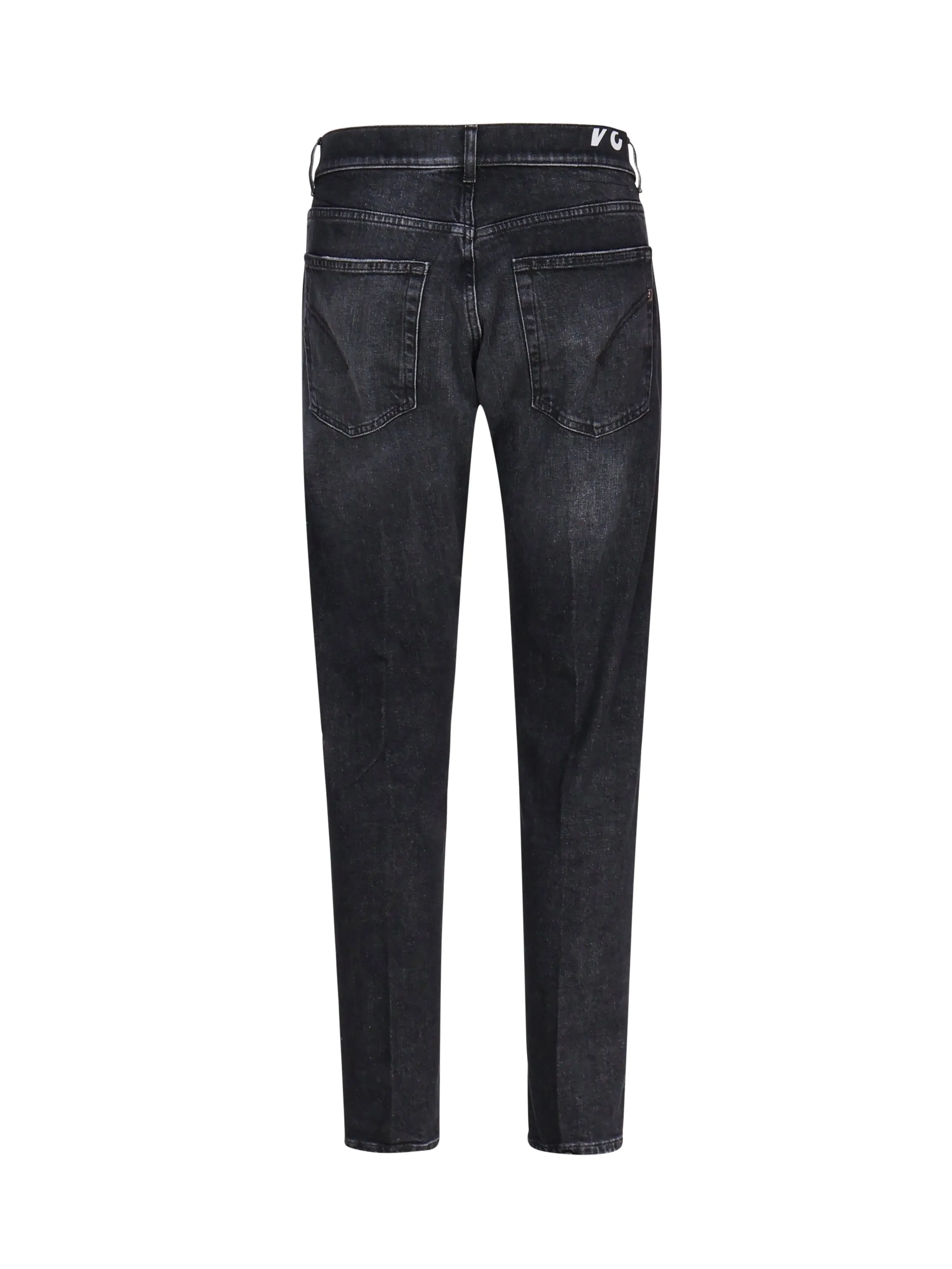 Faded Black Cotton Denim Jeans