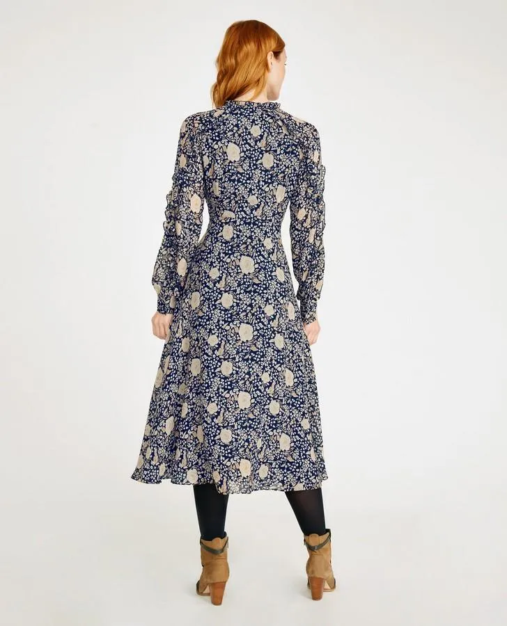 Frilled Garden Print Dress