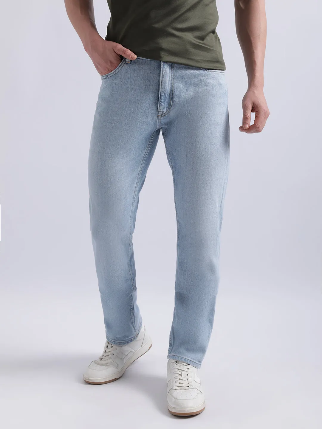 Gant Men Mid-Rise Heavy Fade Clean Look Jeans