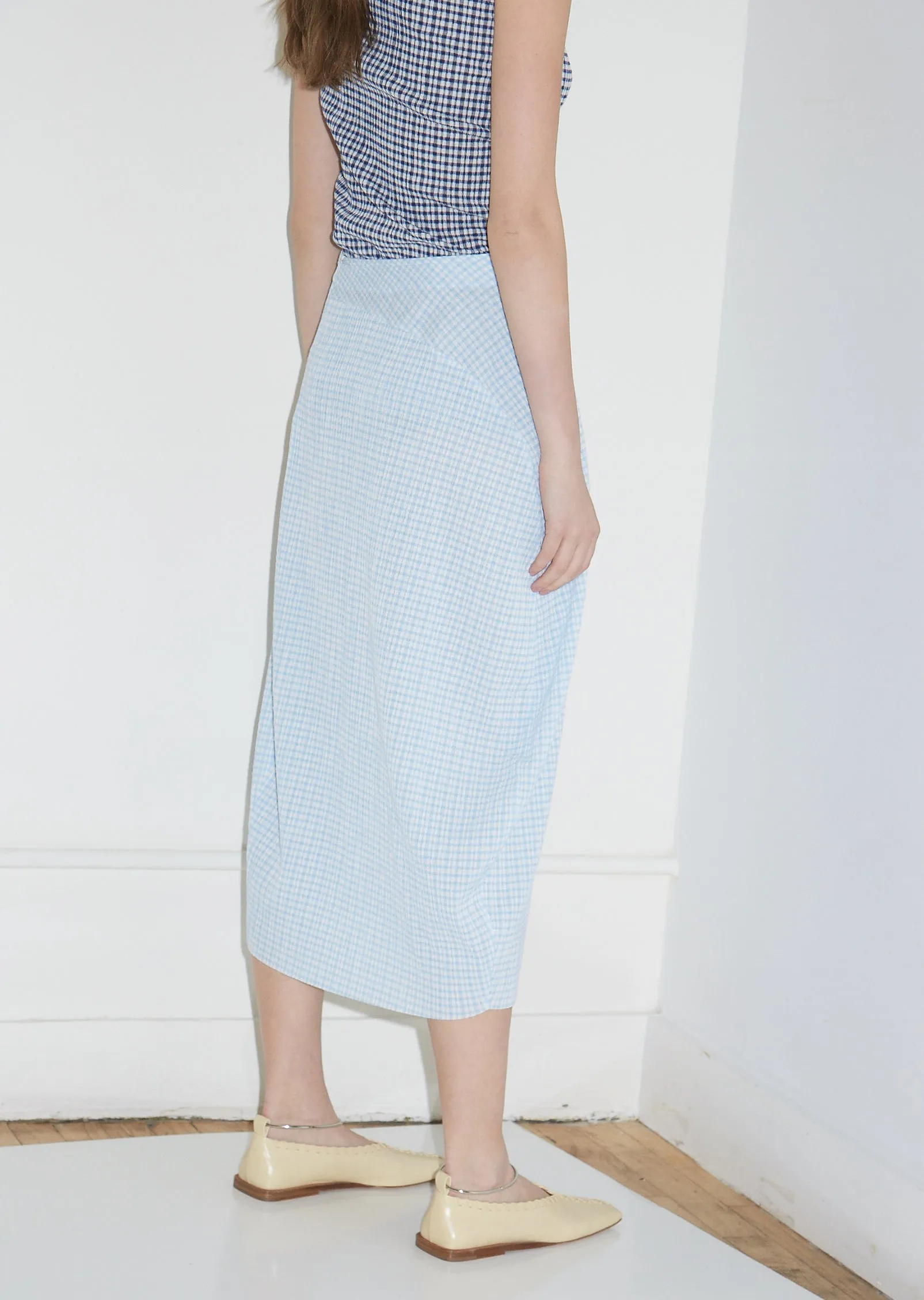 Gingham Gauze Skirt