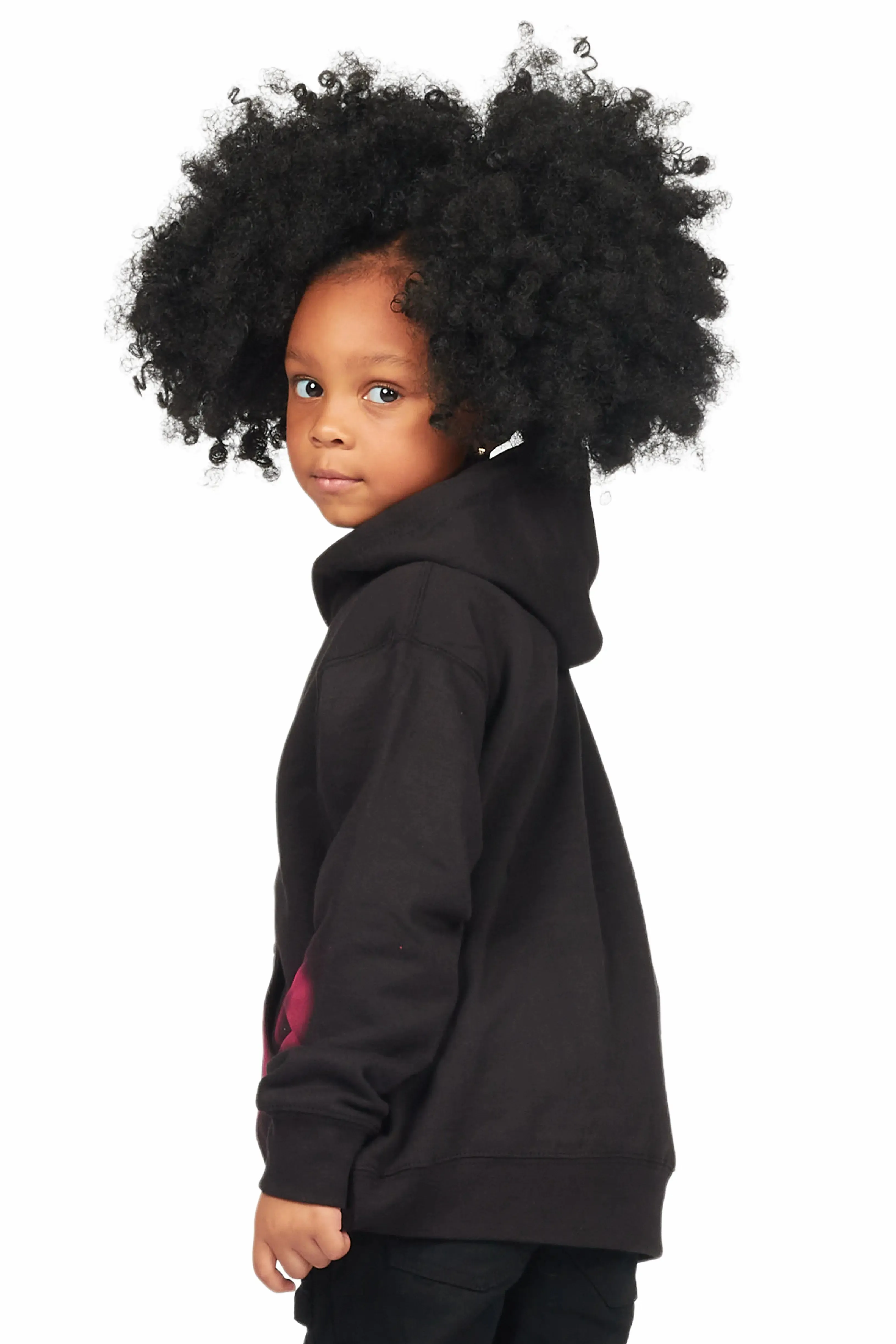 Girls Litta Black Graphic Hoodie