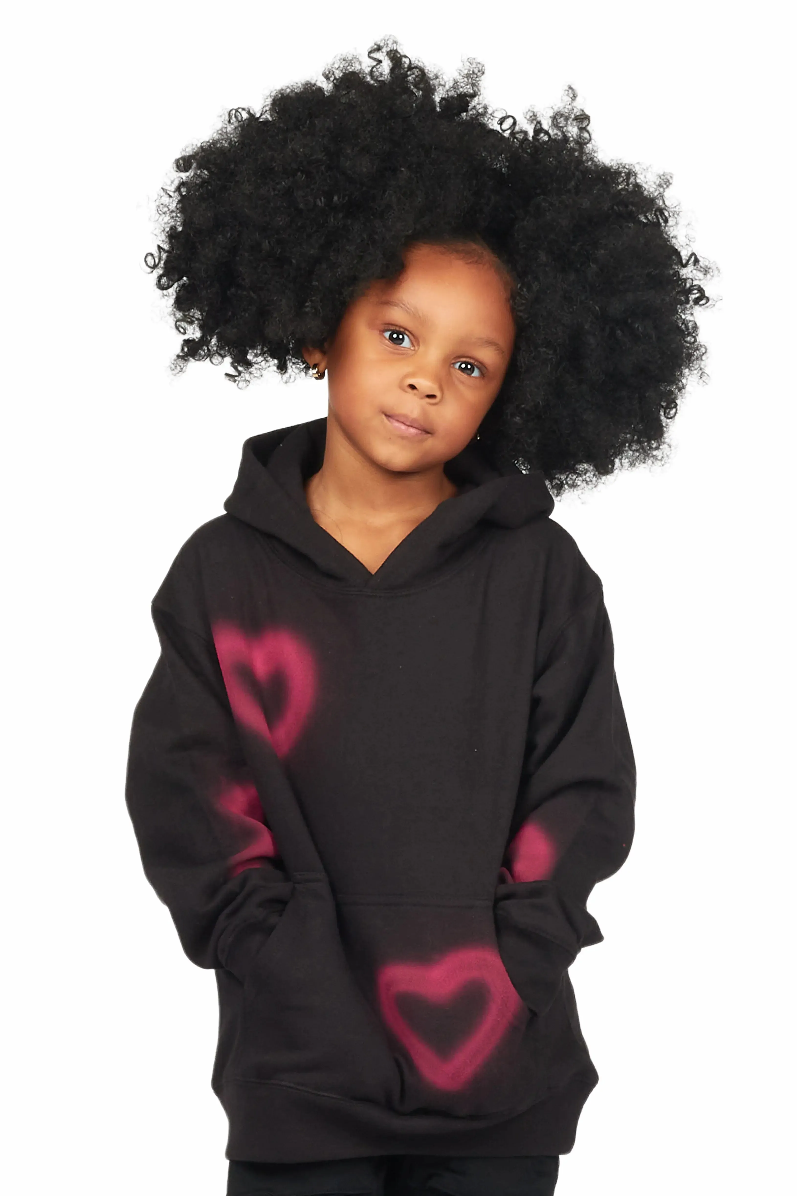 Girls Litta Black Graphic Hoodie