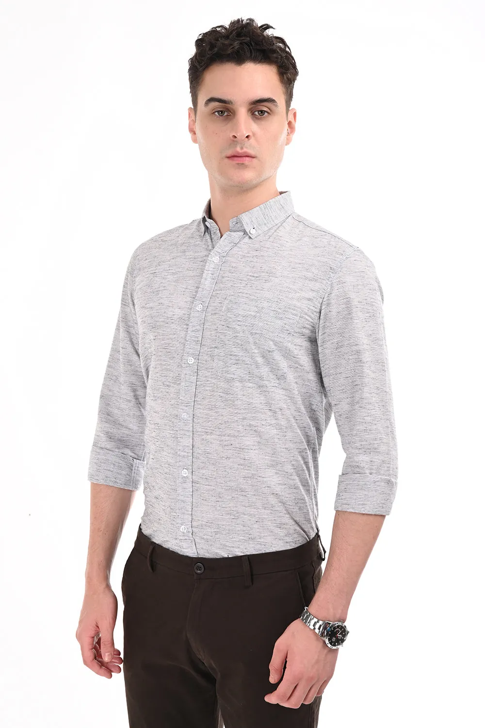 Gray Lenin Semi Formal Shirt