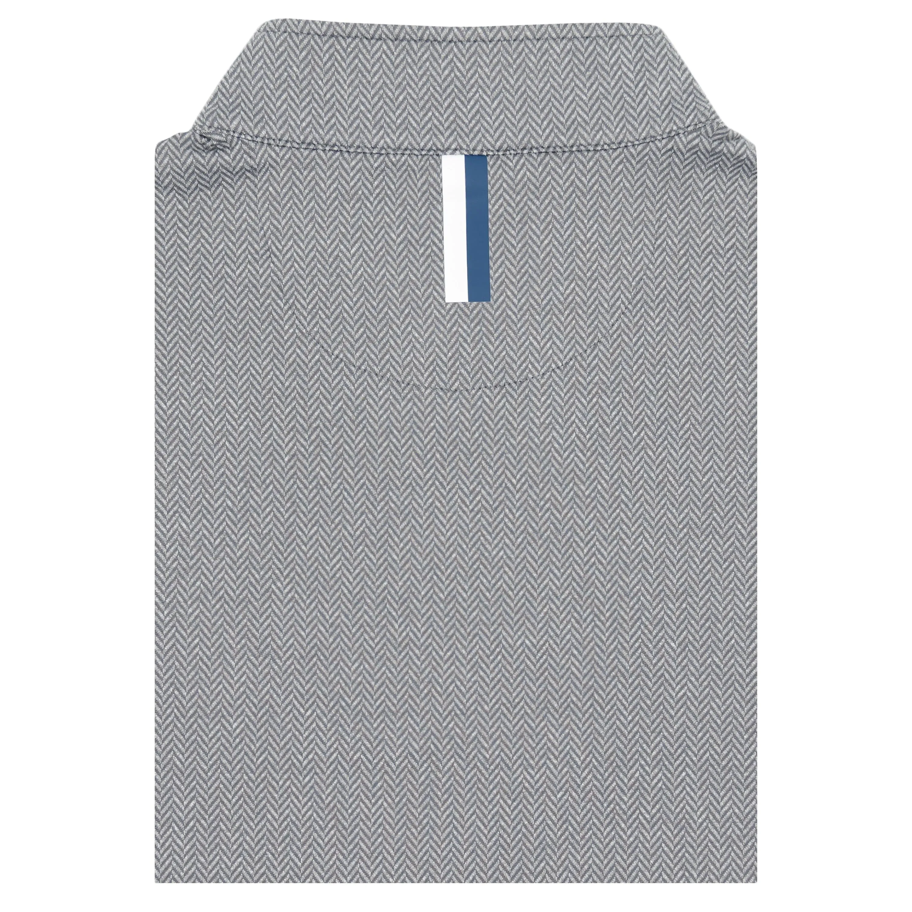 Herringbone Jacquard Performance Q-Zip | The Herringbone - Boulder Grey/White