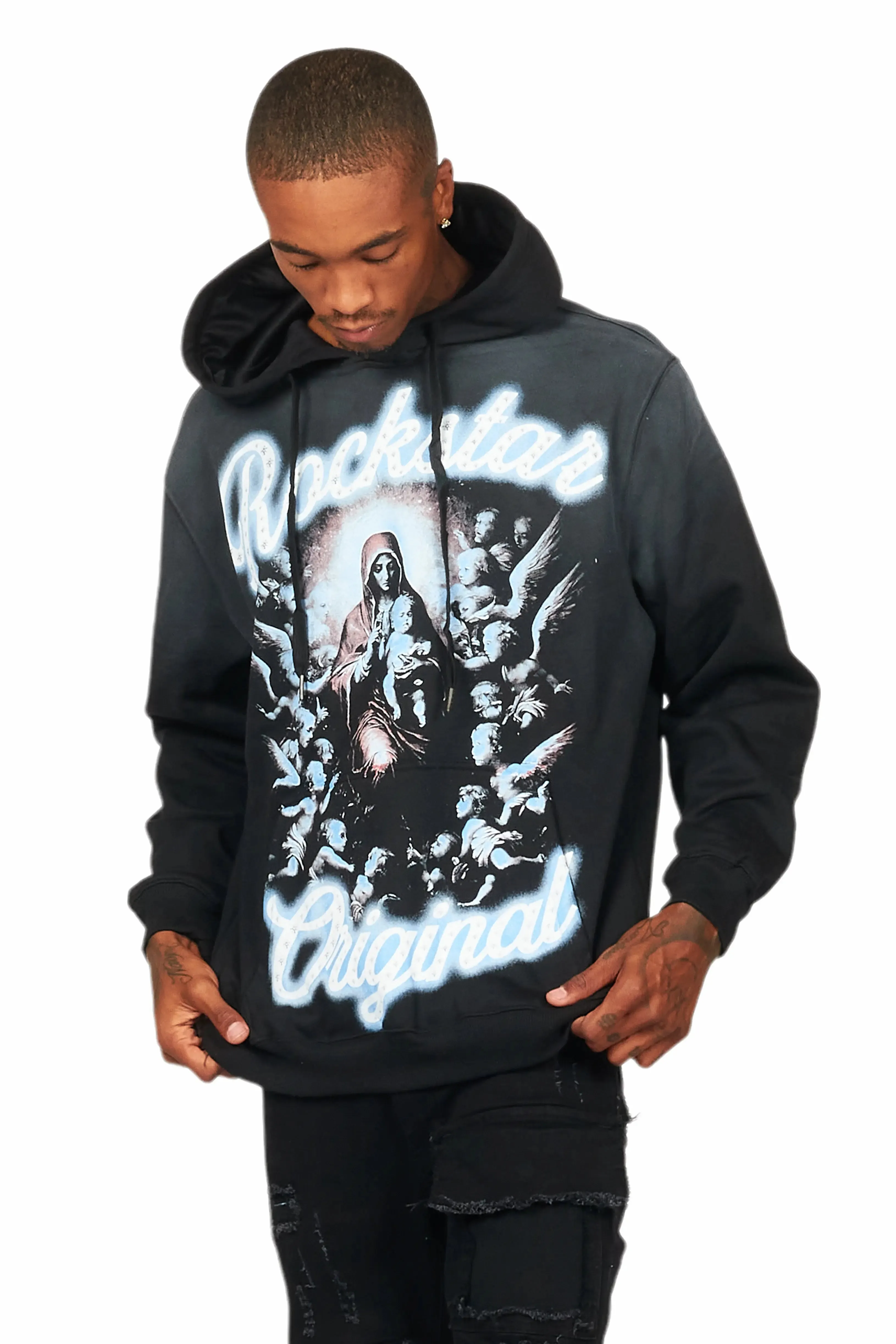 Ibbis Black Graphic Hoodie