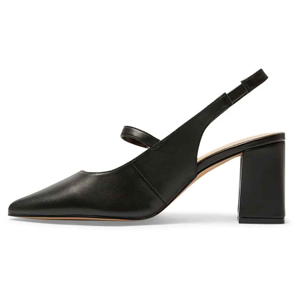 Kelly Heel in Black Leather