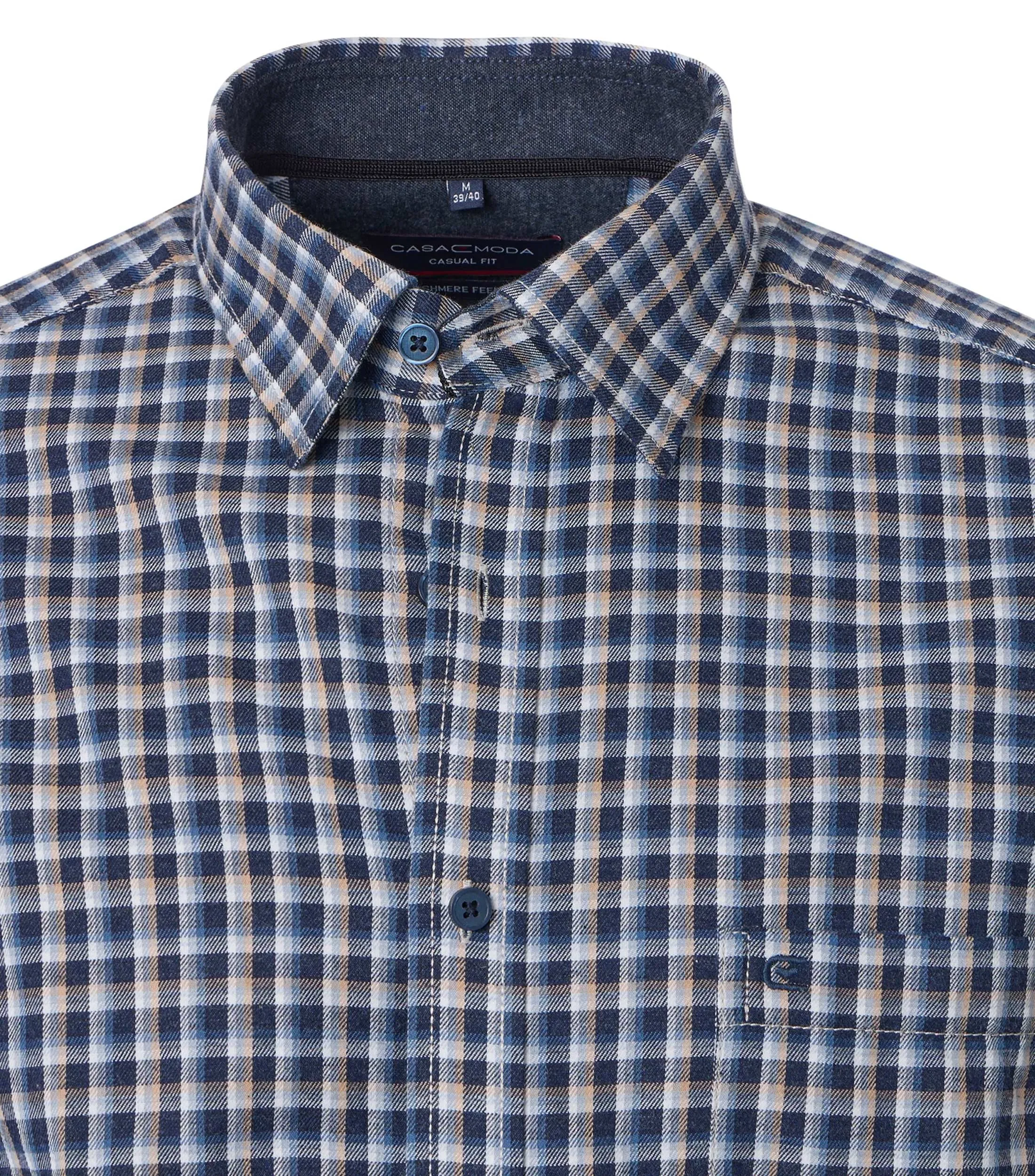 Kent Casual Fit Long Sleeve Check Shirt