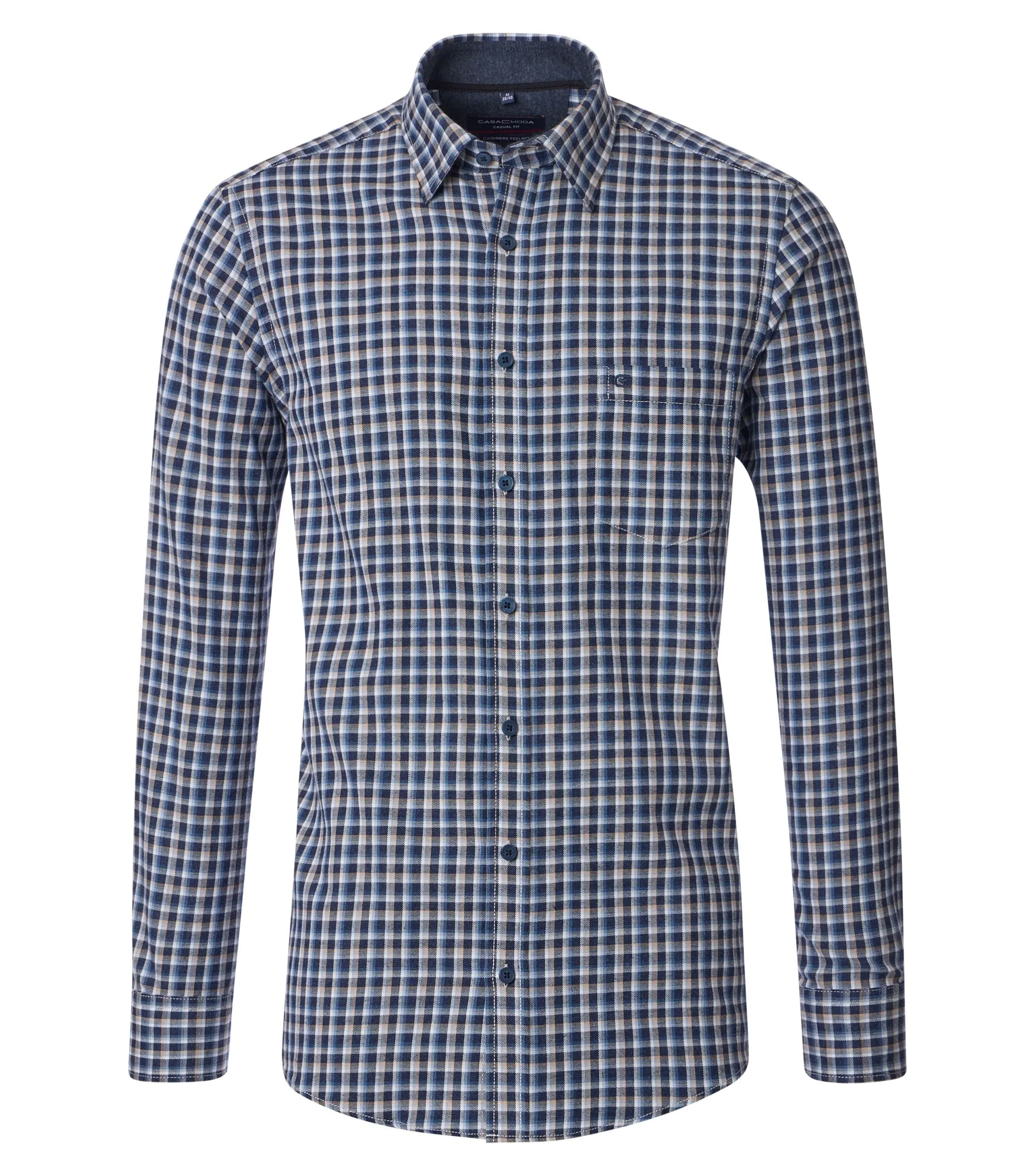 Kent Casual Fit Long Sleeve Check Shirt