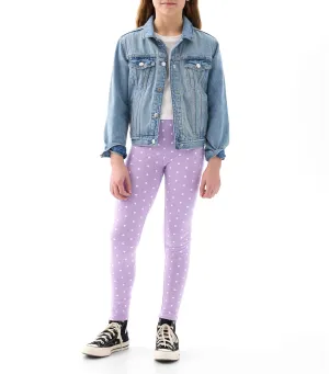 Kids Print Leggings Purple Tune