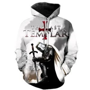 Knights Templar Commandery Hoodie - White & Black