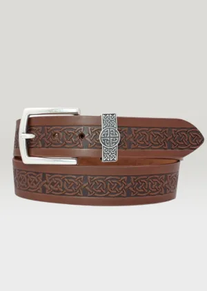 Lee River Brown Leather Celtic Jeans Belt