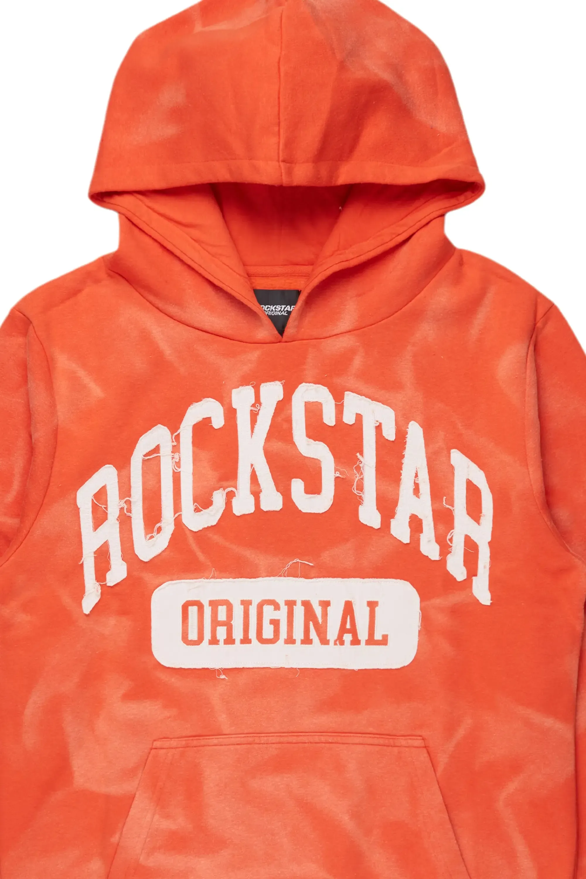 Member Orange Patchwork Graphic Hoodie