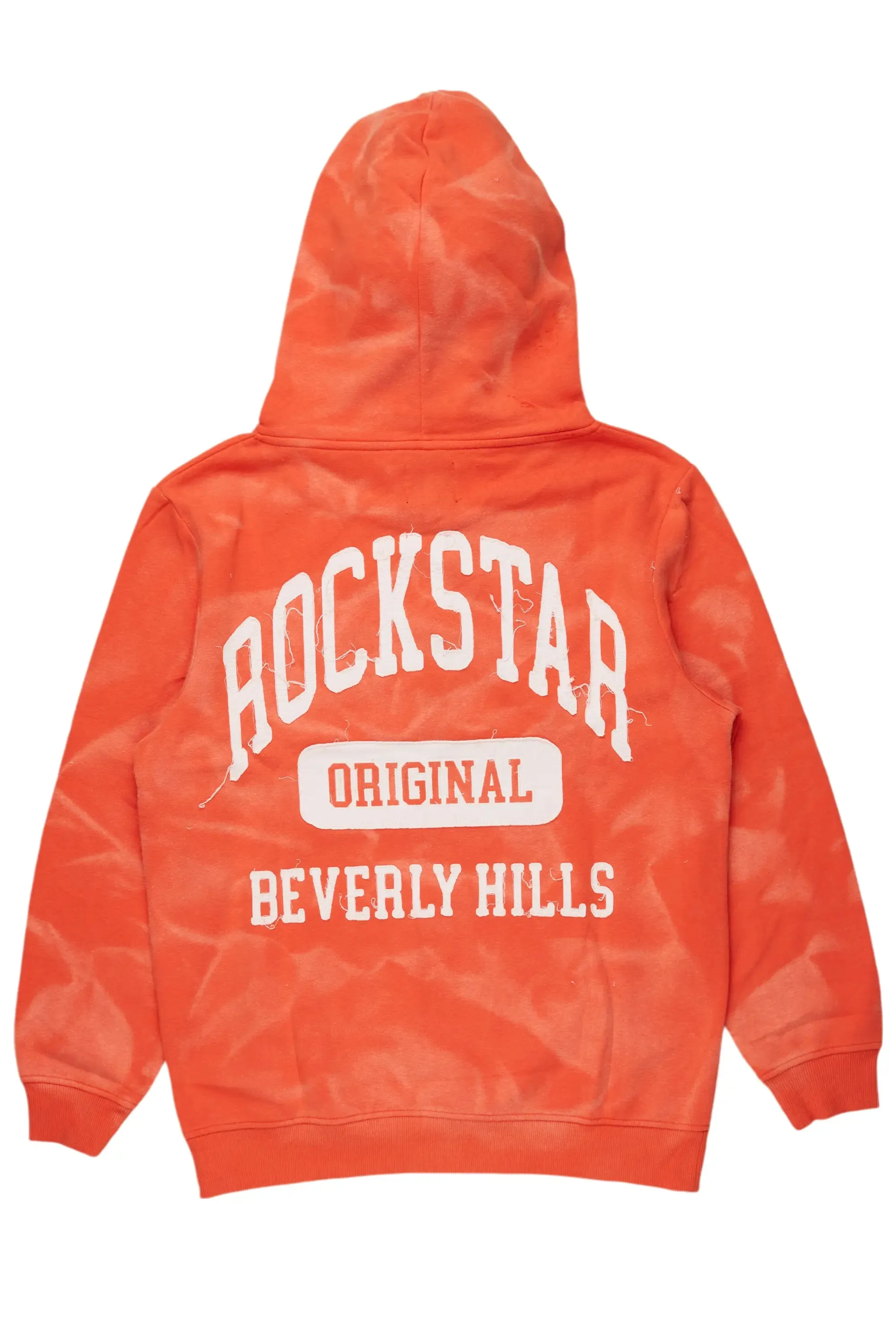 Member Orange Patchwork Graphic Hoodie