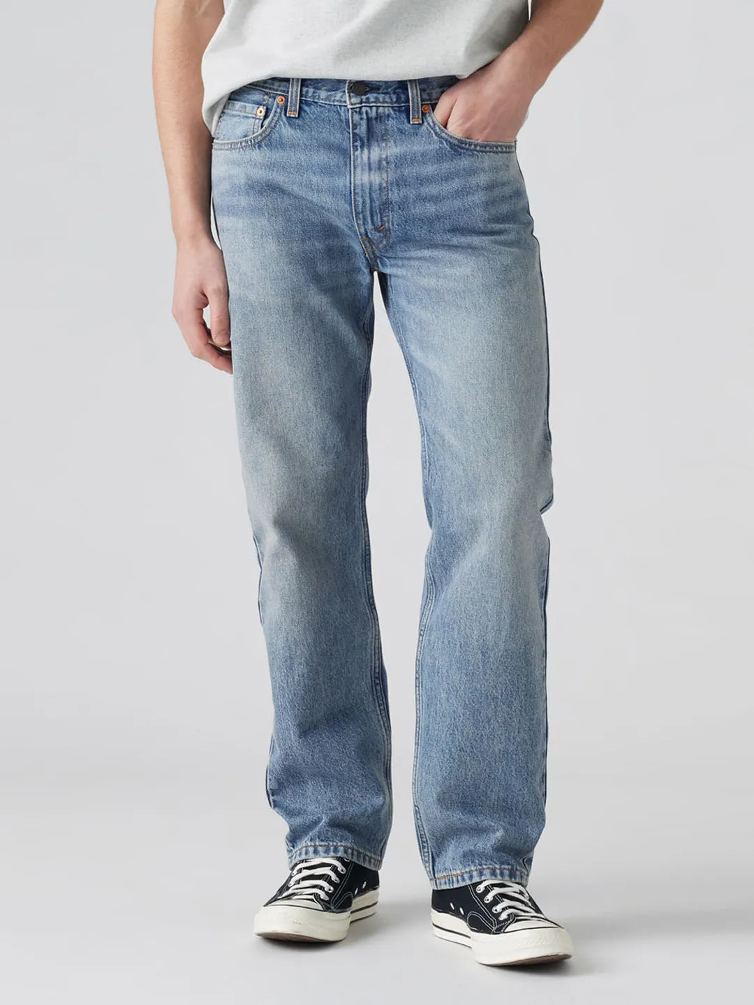 Men's 555 96 Relaxed Straight Fit Blue Jeans