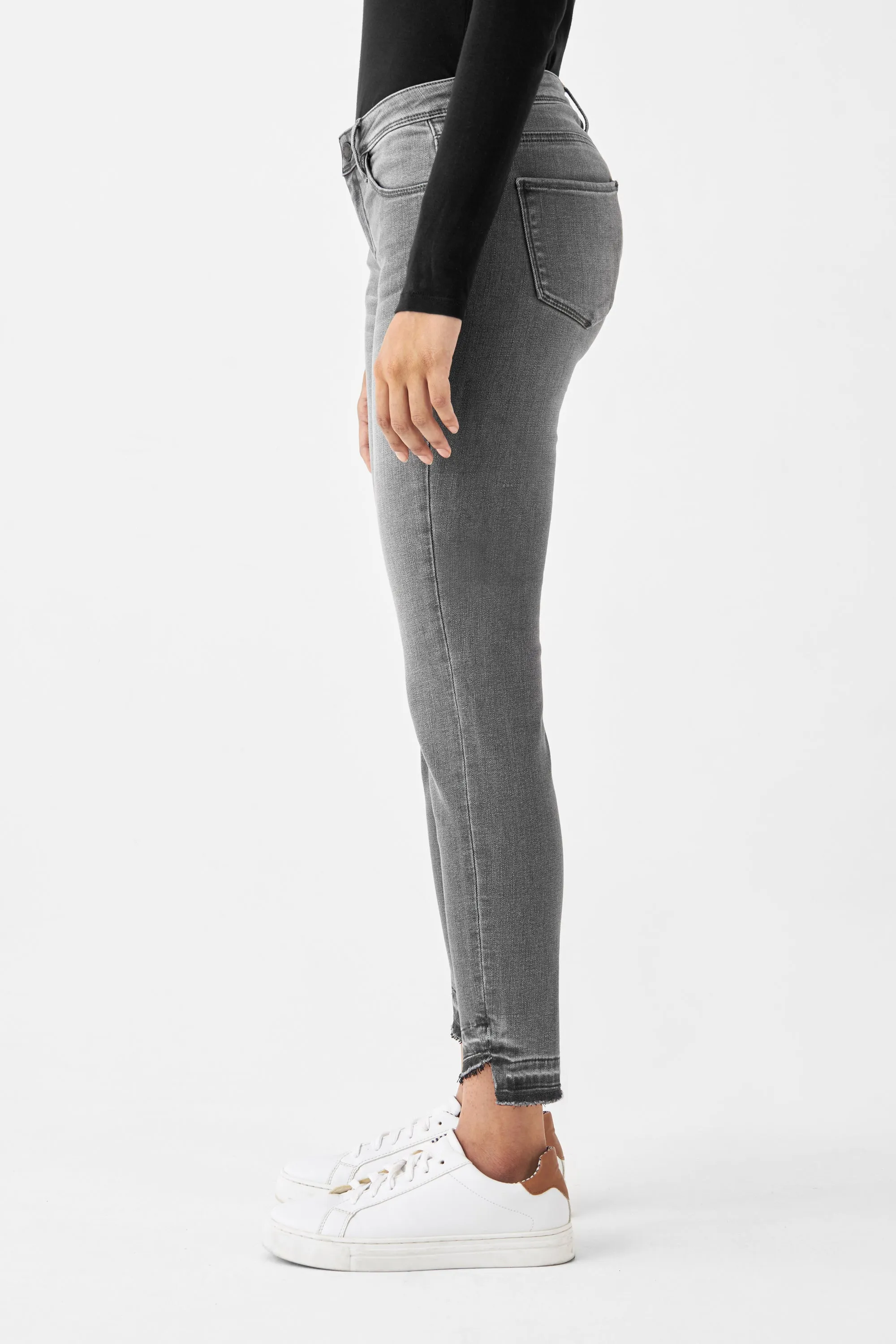 Mid Sun Slim Jeans Cropped Medium Grey