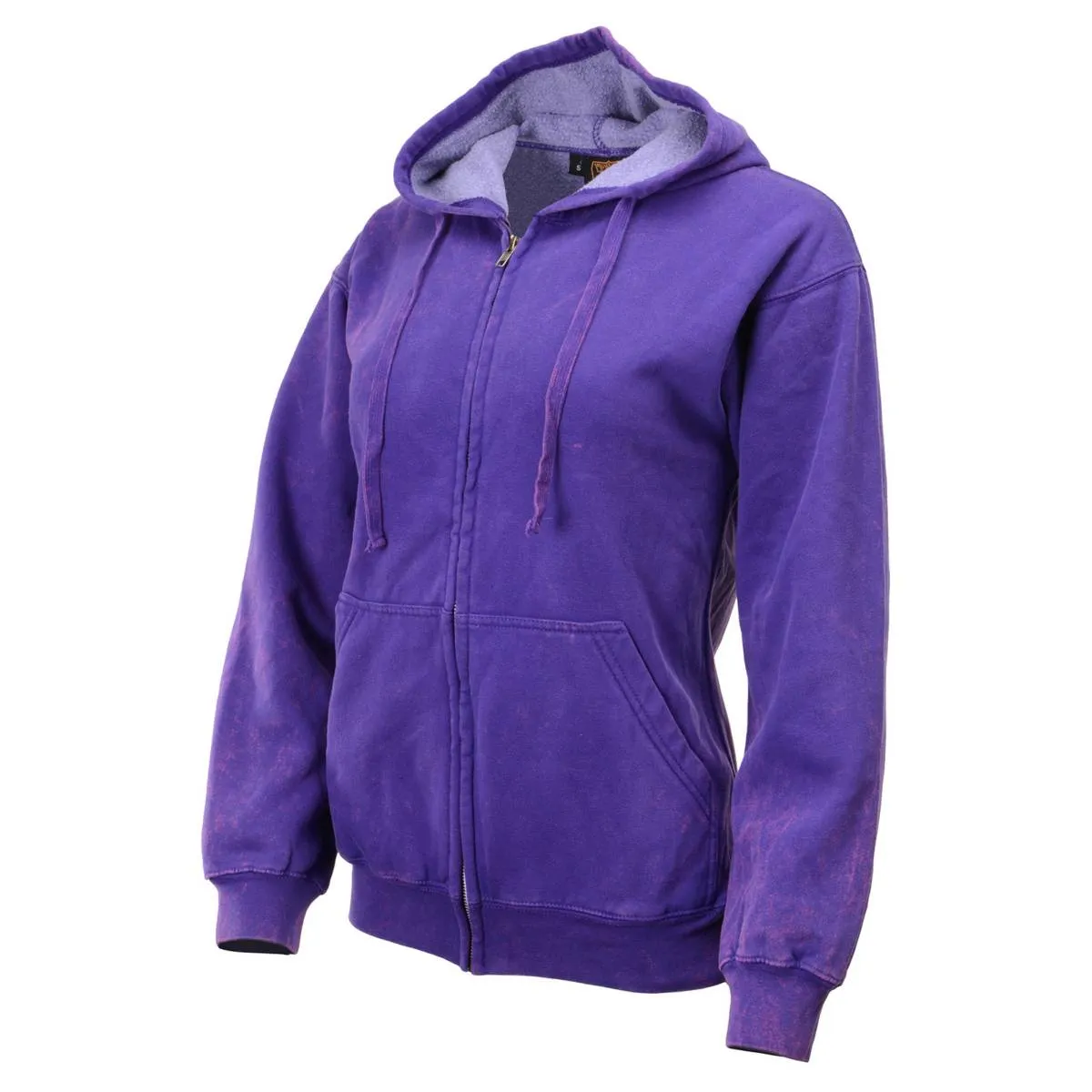 Milwaukee Leather MNG21622 Women's Distressed Purple Sweatshirt Full