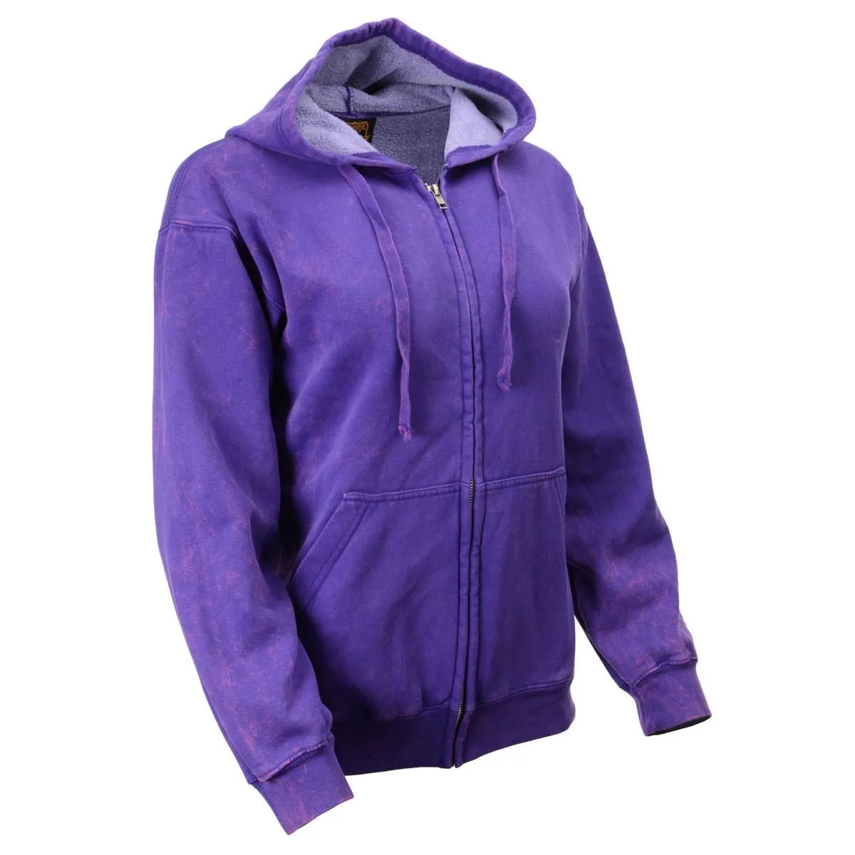 Milwaukee Leather MNG21622 Women's Distressed Purple Sweatshirt Full