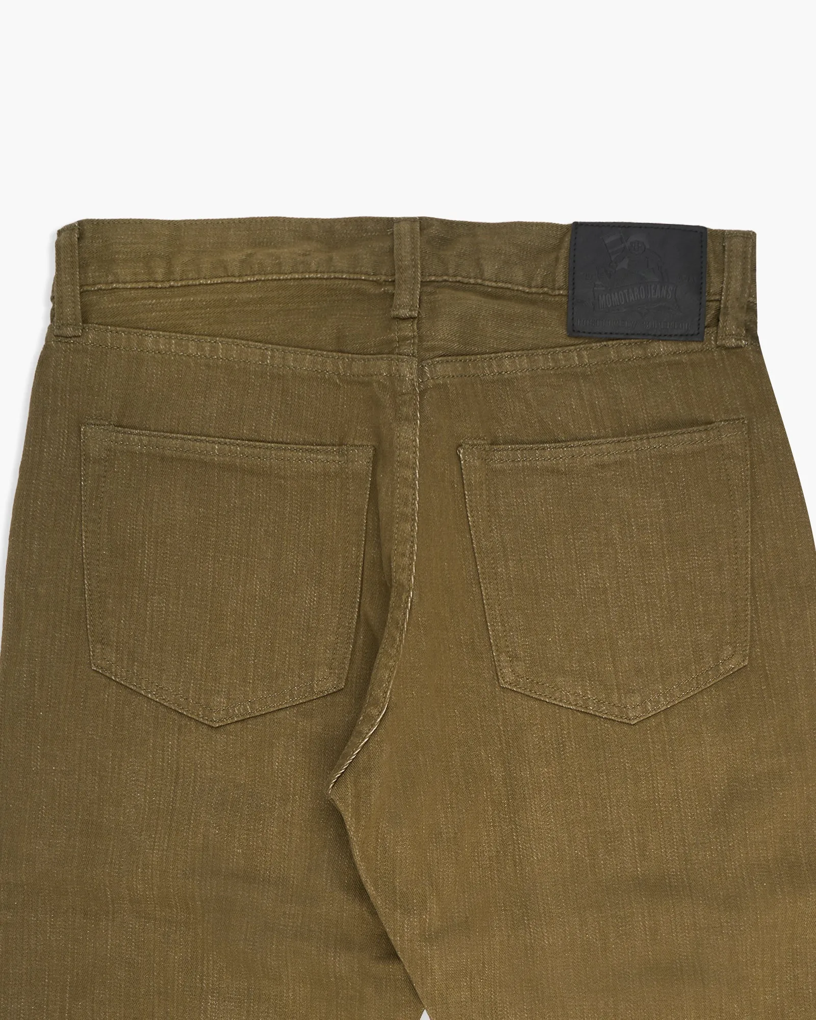 Momotaro MXJE1300 10.5oz Green Selvedge Denim Tapered Fit Jeans - Olive