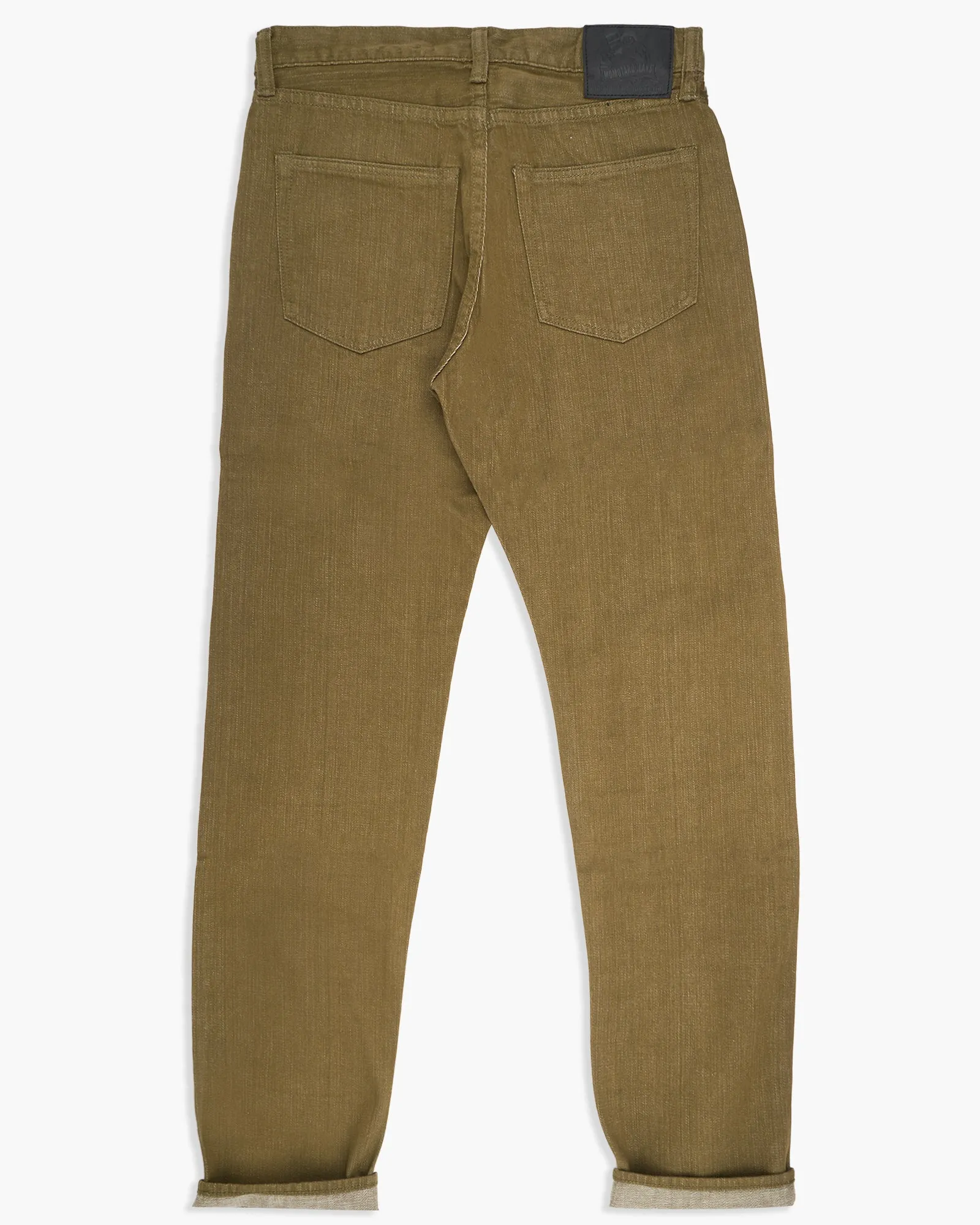 Momotaro MXJE1300 10.5oz Green Selvedge Denim Tapered Fit Jeans - Olive