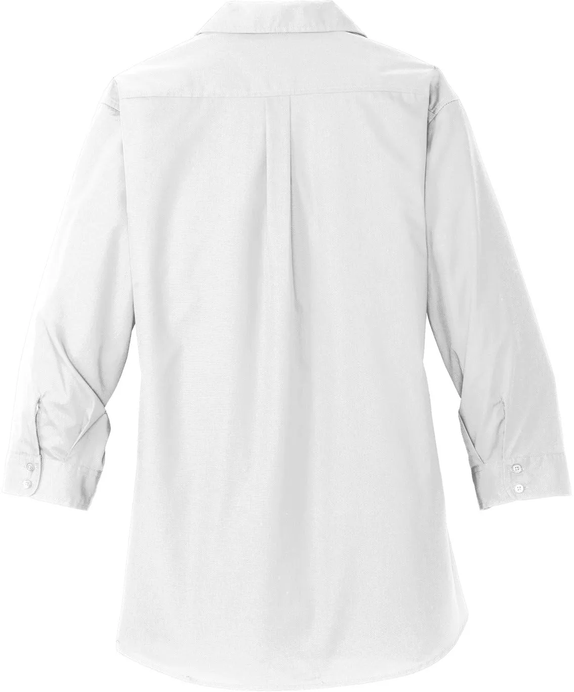 Port Authority Ladies 3/4-Sleeve Carefree Poplin Shirt