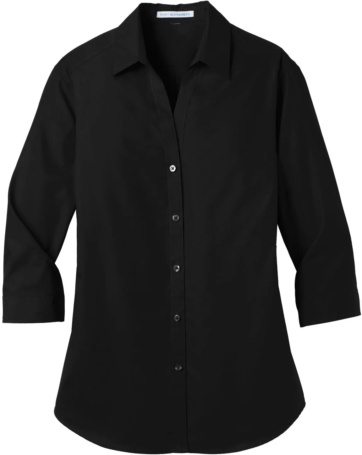 Port Authority Ladies 3/4-Sleeve Carefree Poplin Shirt